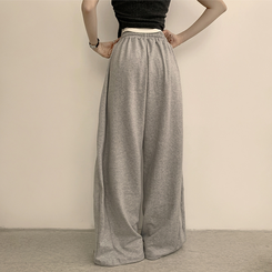 トレーニングパンツ 【丈別】ワイドバンディングスリットパンツ(5color) GREY