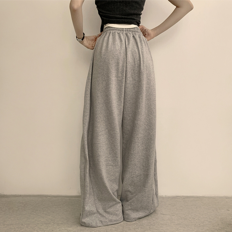 【丈別】ワイドバンディングスリットパンツ(5color) GREY