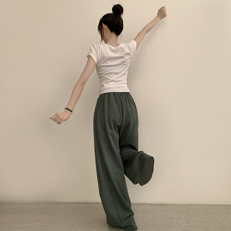 トレーニングパンツ 【丈別】ワイドバンディングスリットパンツ(5color) KHAKI