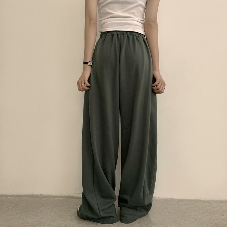 トレーニングパンツ 【丈別】ワイドバンディングスリットパンツ(5color) KHAKI