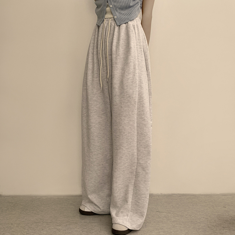 【丈別】ワイドバンディングスリットパンツ(5color) WHITE MELANGE