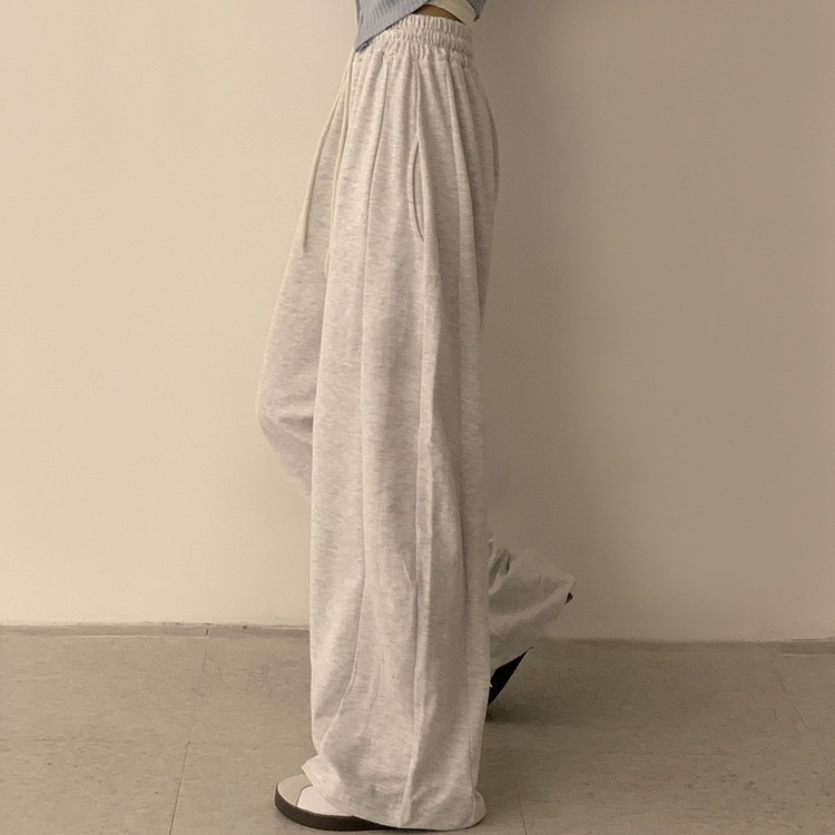 【丈別】ワイドバンディングスリットパンツ(5color) WHITE MELANGE