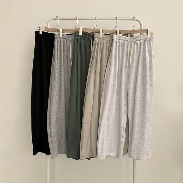 【丈別】ワイドバンディングスリットパンツ(5color)