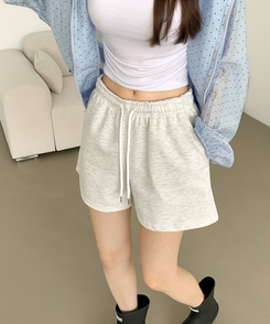 ショートパンツ 【丈別】Aライントレーニングショートパンツ(5color) MELANGE WHITE