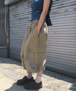 ショートパンツ ストリングカーゴバミューダパンツ BEIGE