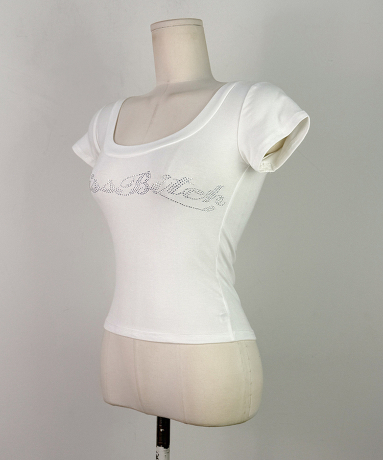 キュービックレタリング半袖Tシャツ