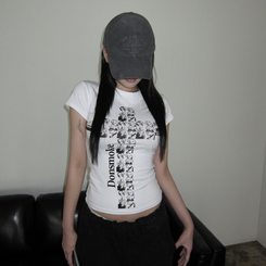 半袖Tシャツ クロススリム半袖Tシャツ WHITE
