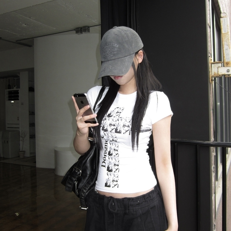 クロススリム半袖Tシャツ WHITE
