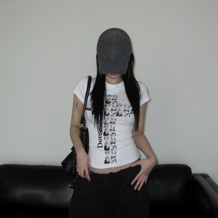 クロススリム半袖Tシャツ WHITE