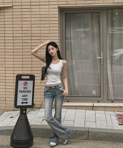 デニム ローライズウォッシングブーツカットデニムパンツ LIGHT DENIM