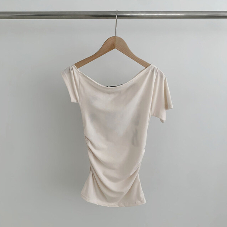 半袖Tシャツ シャーリングワンオフクロップ半袖Tシャツ