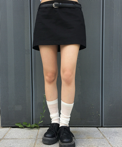 ミニスカート ローミニスカートパンツ BLACK