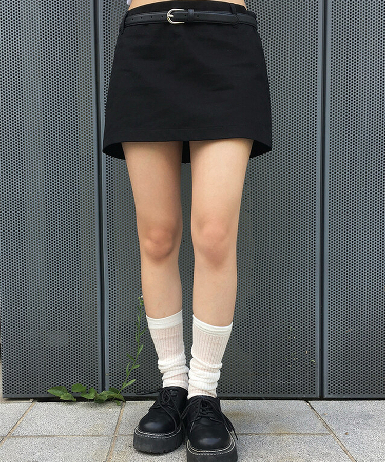 ローミニスカートパンツ BLACK