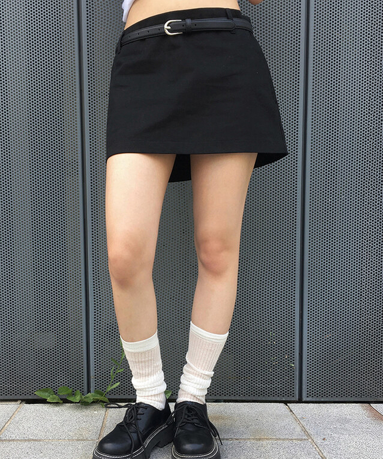 ローミニスカートパンツ BLACK