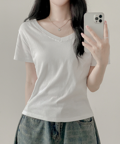半袖Tシャツ Vネック半袖Tシャツ IVORY