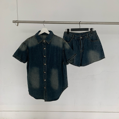 ツーピース 【SET】ウォッシング半袖シャツ ショートパンツ