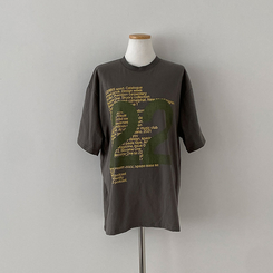 半袖Tシャツ レタリングルーズ半袖Tシャツ