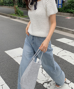 デニム 【丈別】ワイドロングデニムパンツ LIGHT DENIM