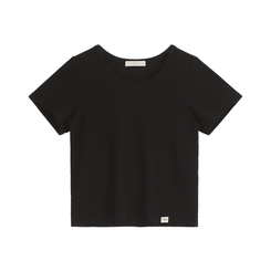 半袖Tシャツ (MADE/しっかりとした縫製/ネックラインの伸びゼロ♥)Petite Note No.15 ミコニ リブコットン半袖Tシャツ