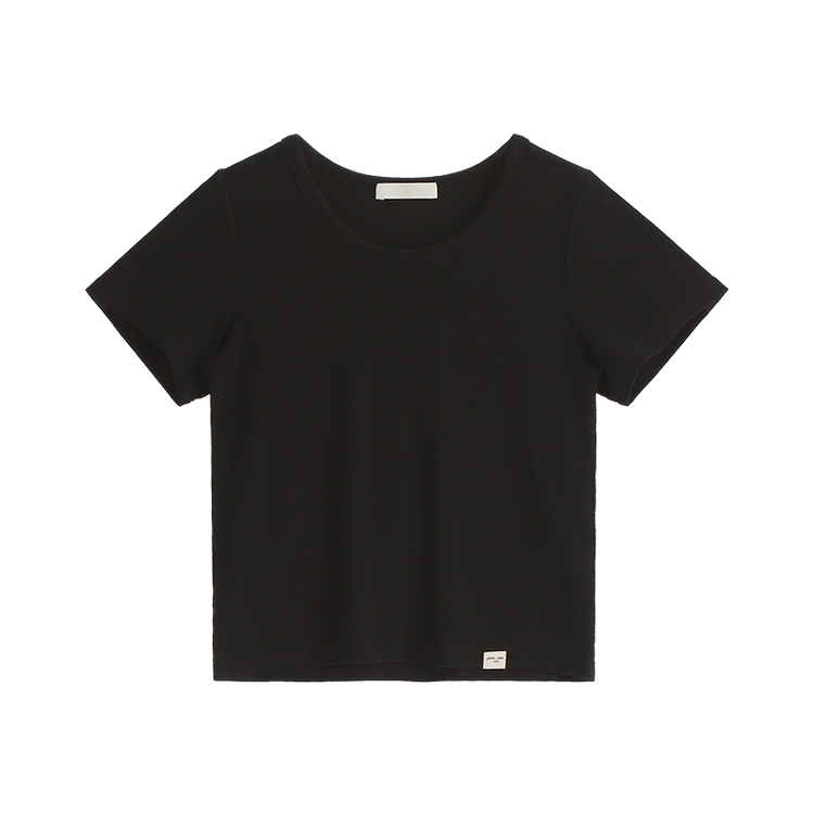 (MADE/しっかりとした縫製／ネックラインの伸びゼロ♥）Petite Note No.15 ミコニ リブコットン半袖Tシャツ