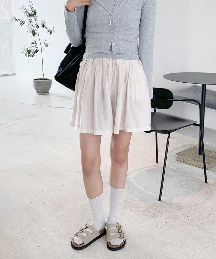 【SET】ラップスカート ショートパンツ CREAM
