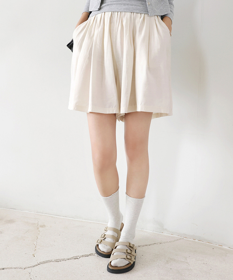 【SET】ラップスカート ショートパンツ CREAM