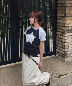 半袖Tシャツ バイカラー08ナスタンダード半袖Tシャツ NAVY