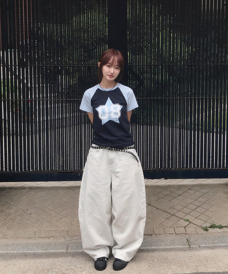 バイカラー08ナスタンダード半袖Tシャツ NAVY