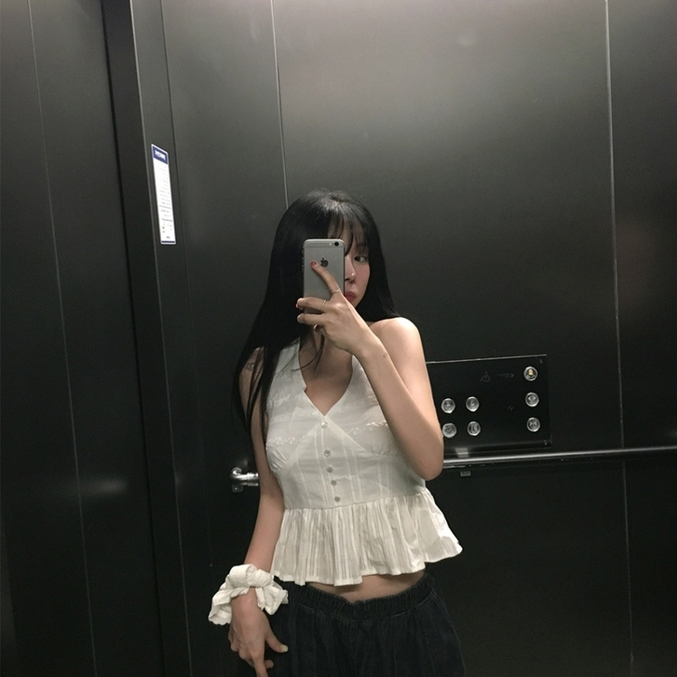 パンチングホルターキャミソール WHITE