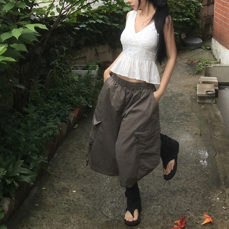 パンチングホルターキャミソール WHITE