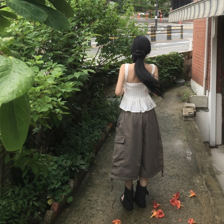 パンチングホルターキャミソール WHITE
