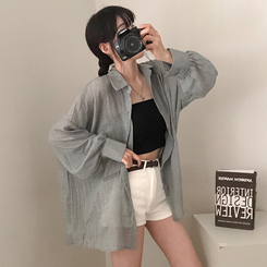 シャツ バルーンオーバーフィットシャツ GREY