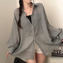 シャツ バルーンオーバーフィットシャツ GREY