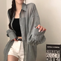 シャツ バルーンオーバーフィットシャツ GREY