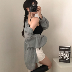 シャツ バルーンオーバーフィットシャツ GREY