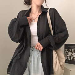 シャツ バルーンオーバーフィットシャツ BLACK
