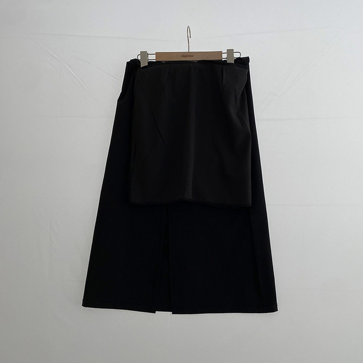 【丈別】Hラインバックスリットロングスカート