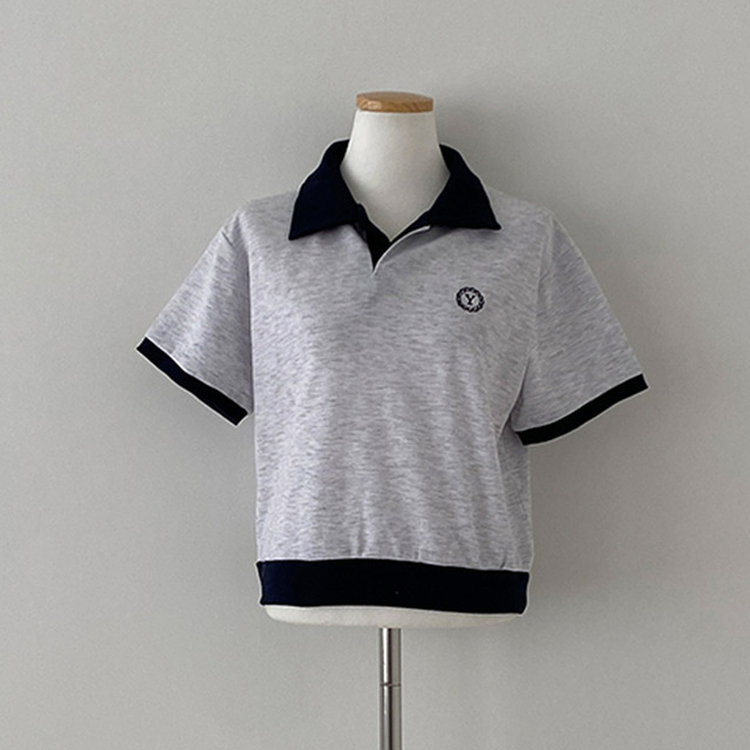 半袖Tシャツ バイカラークロップ半袖Tシャツ