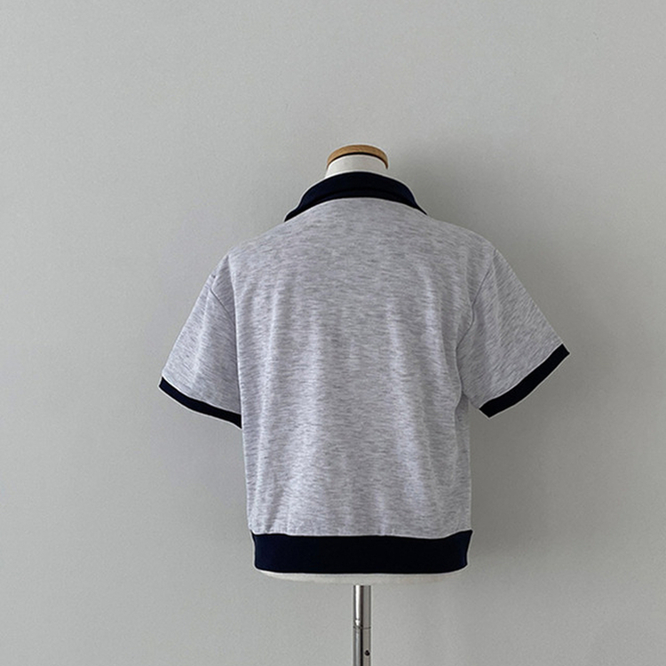 半袖Tシャツ バイカラークロップ半袖Tシャツ