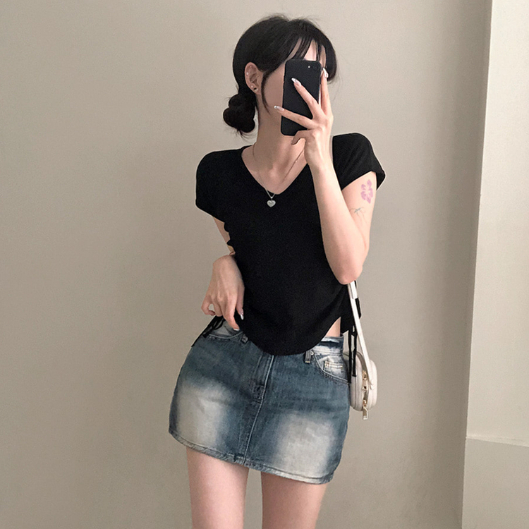 ニット ストリングキャミソールニット(5color) BLACK
