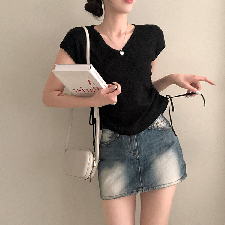 ニット ストリングキャミソールニット(5color) BLACK