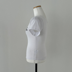 半袖Tシャツ 刺繍Vネッククロップ半袖Tシャツ