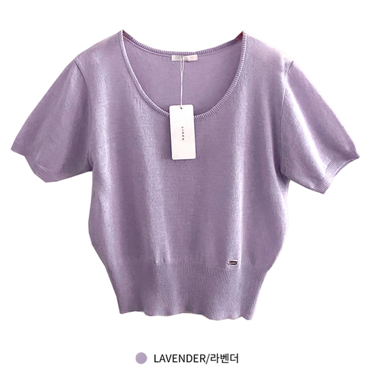リネンペンダント半袖ニット(10color)