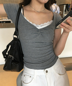 ノースリーブ シャーロットレースキャミソール IVORY