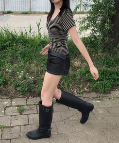 ノンフェイドデニムショートパンツ BLACK DENIM