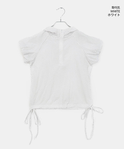 半袖Tシャツ ドットシャーリングリボンアノラックジップアップ