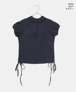 半袖Tシャツ ドットシャーリングリボンアノラックジップアップ
