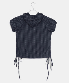 半袖Tシャツ ドットシャーリングリボンアノラックジップアップ