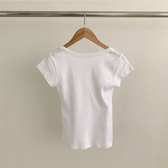 半袖Tシャツ スクエアスリムクロップ半袖Tシャツ(5color)