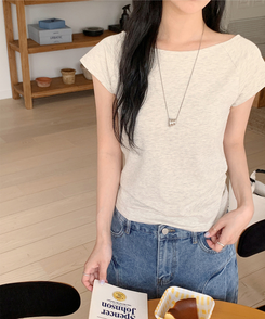 半袖Tシャツ ウィークリーボートネック半袖Tシャツ OATMAEL GRAY